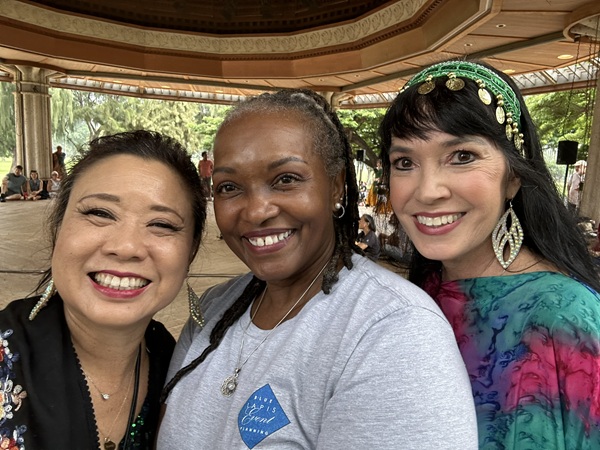 Shirlita with friends at the 2025 Cultural Day event.